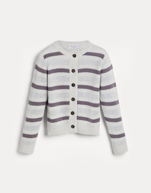 BRUNELLO CUCINELLI モニーレボール 畦編みカーディガン S NULL】畦編みニットカーディガン