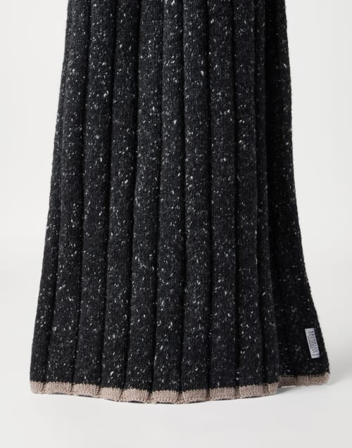 Cashmere knit scarf Anthracite Man - Brunello Cucinelli