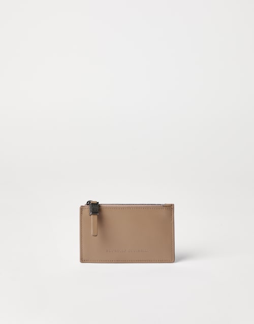 Кредитница из телячьей кожи Ореховый Женщина - Brunello Cucinelli