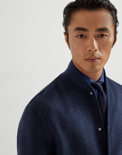 Двусторонняя куртка-бомбер Темно-Синий Мужчина - Brunello Cucinelli