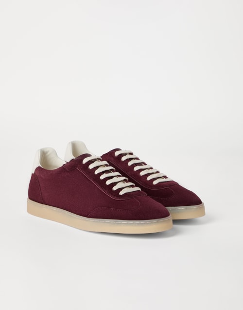 Sneakers in camoscio Amaranto Uomo - Brunello Cucinelli