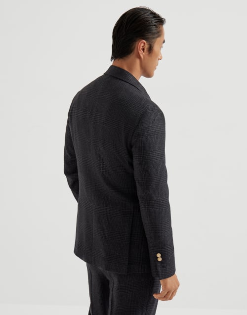 Prince of Wales deconstructed blazer Anthracite Man - Brunello Cucinelli