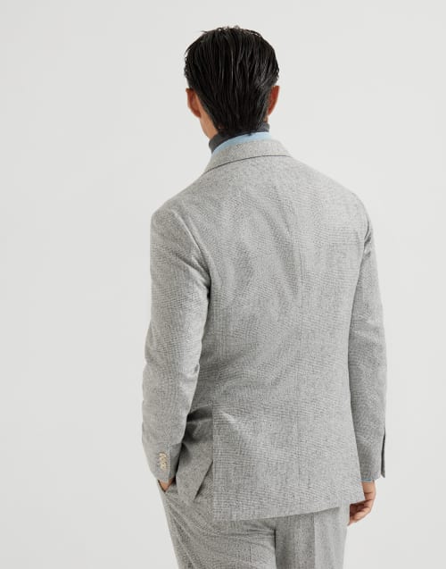 Prince of Wales flannel blazer Light Grey Man - Brunello Cucinelli