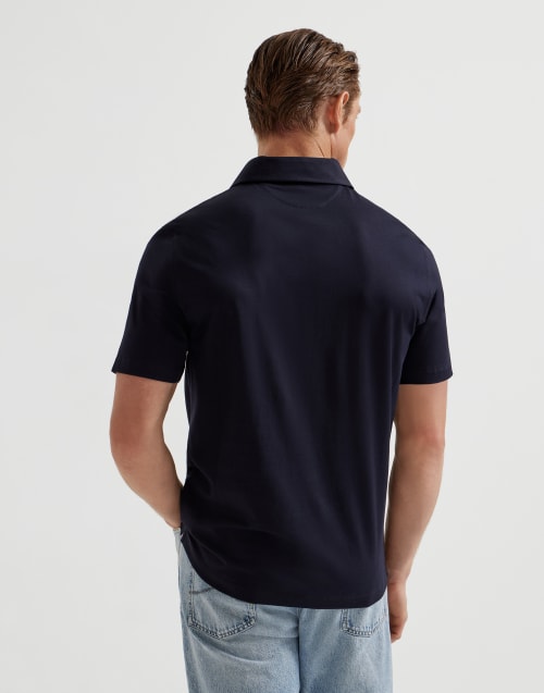 Polo con colletto camicia Blu Navy Uomo - Brunello Cucinelli
