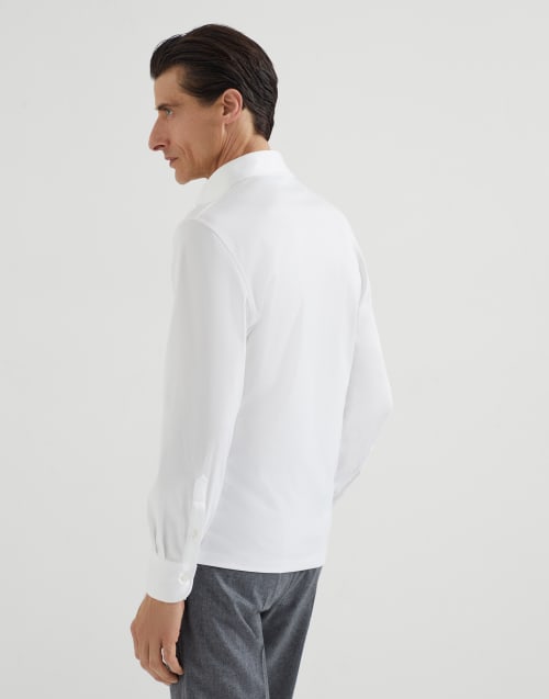 Polo in jersey Bianco Uomo - Brunello Cucinelli