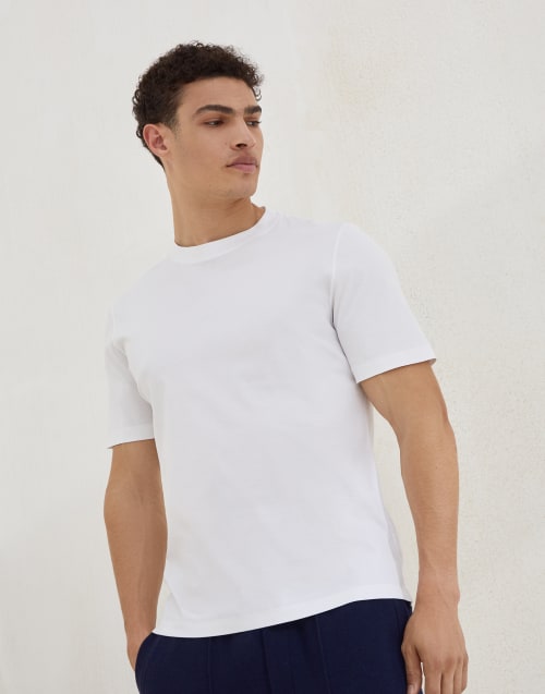 ◆ブルネロクチネリ◆リネンTシャツ◆オフホワイト◆ メンズ カジュアルTシャツ＆ポロシャツ | Brunello Cucinelli