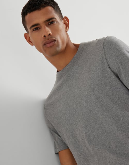 T-shirt in jersey Grigio Uomo - Brunello Cucinelli