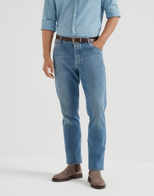 デニム・ジーパン BRUNELLO CUCINELLI Brunello Cucinelli Cotton Jeans Brunello Cucinelli garment-dyed Jeans | Grey | FARFETCH