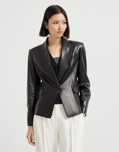 Nappa leather blazer Black Woman - Brunello Cucinelli