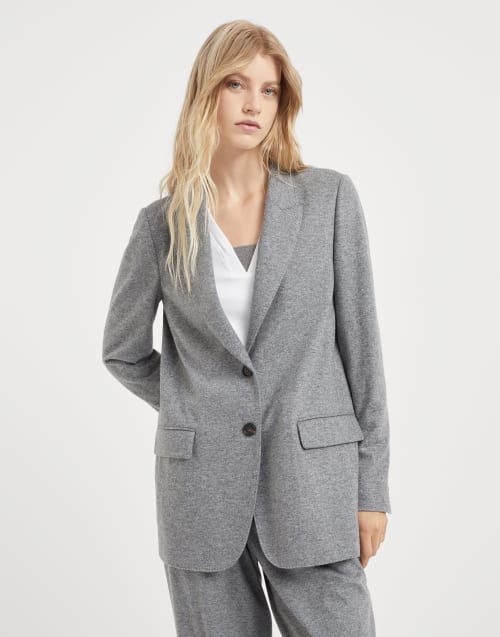 Deconstructed blazer Grey Woman - Brunello Cucinelli