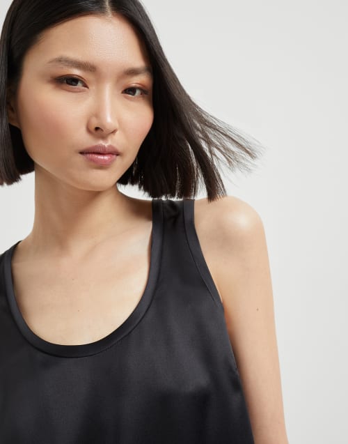 Satin top Black Woman - Brunello Cucinelli