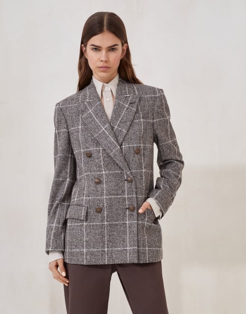 Prince of Wales blazer Multicoloured Woman - Brunello Cucinelli