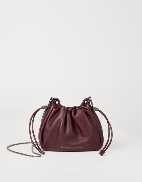 バッグ・カバンその他 BRUNELLO CUCINELLI Woman Mini bag Brown MBDLD2499 C7495 Small suede crossbody bag in brown - Brunello Cucinelli