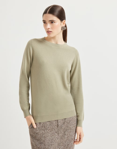 Cashmere sweater Green Woman - Brunello Cucinelli