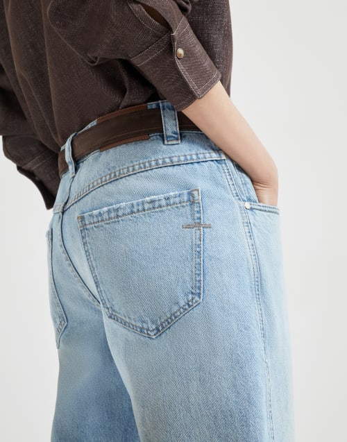 Straight trousers Light Denim Woman - Brunello Cucinelli