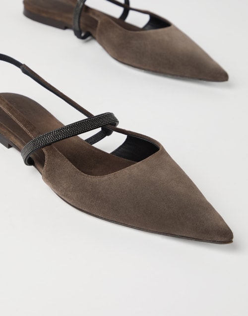 Suede flats Brown Woman - Brunello Cucinelli