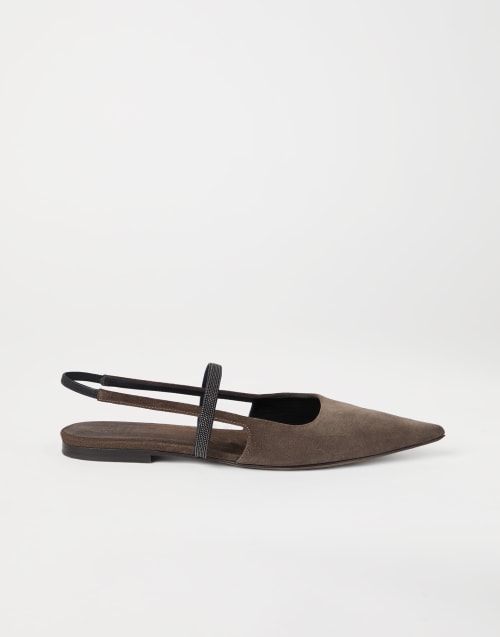 Suede flats Brown Woman - Brunello Cucinelli