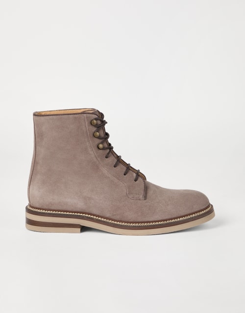Suede boots Dark Amber Smoke Man - Brunello Cucinelli