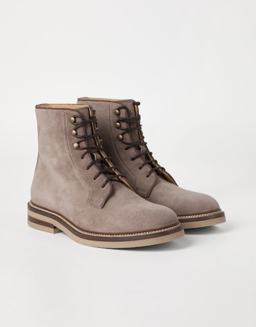Suede boots Dark Amber Smoke Man - Brunello Cucinelli