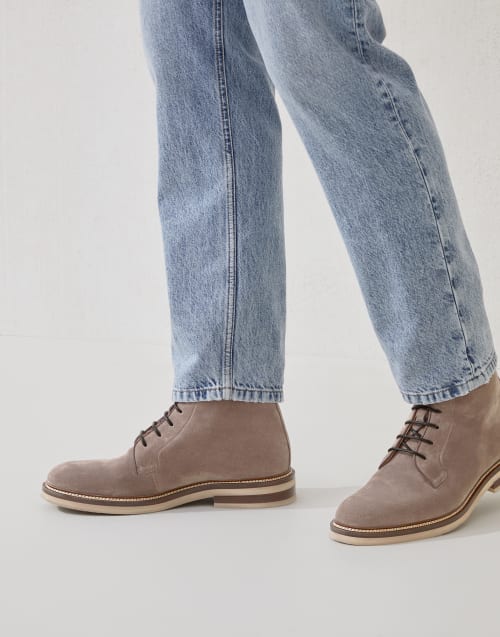 Suede boots Dark Amber Smoke Man - Brunello Cucinelli