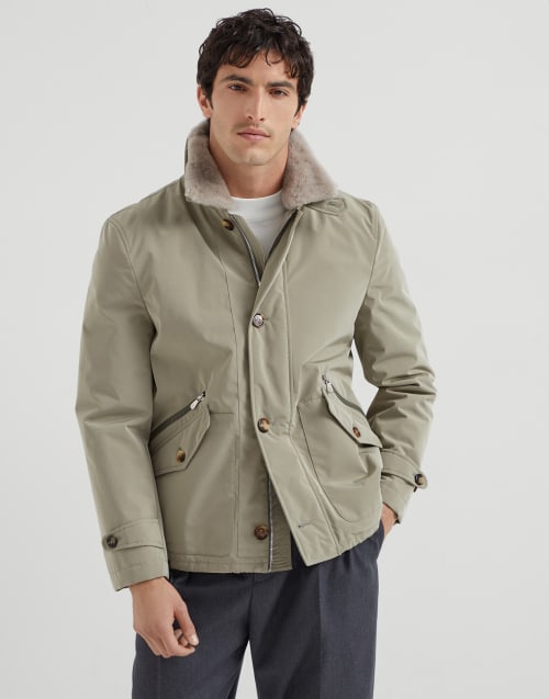 Nylon outerwear Khaki Man - Brunello Cucinelli