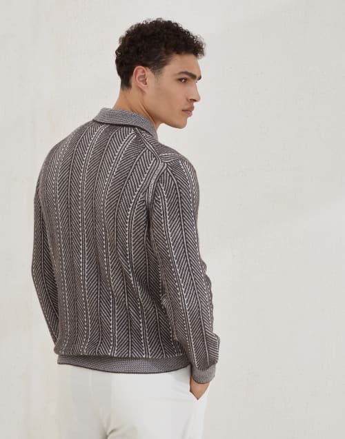 Vanisé polo shirt Brown Man - Brunello Cucinelli