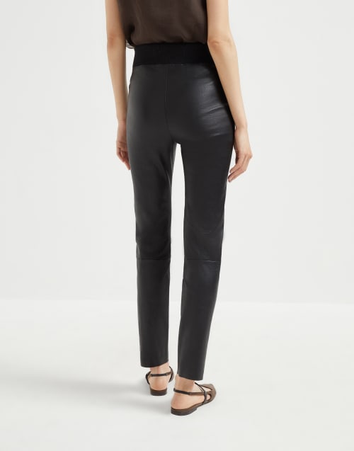 Stretch nappa leggings Black Woman - Brunello Cucinelli
