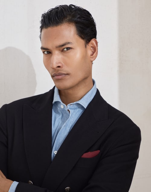 Blazer with metal buttons Black Man - Brunello Cucinelli