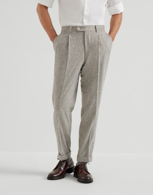 Flannel trousers Espresso Man - Brunello Cucinelli