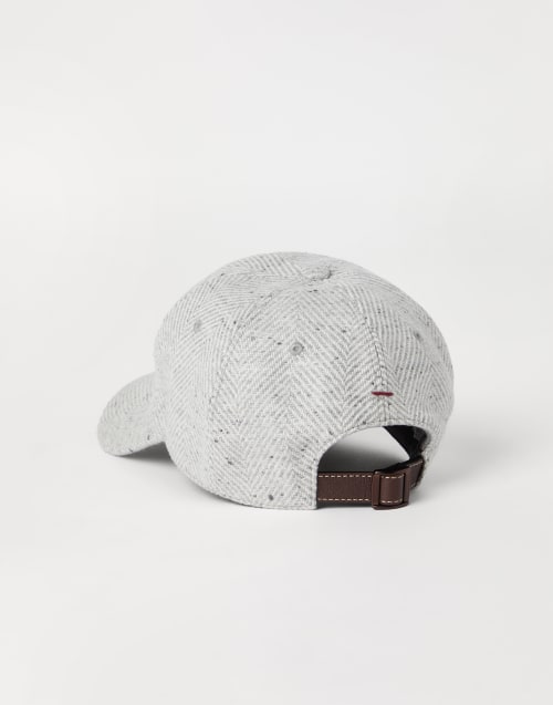 Chevron Baseball cap Dark Grey Man - Brunello Cucinelli