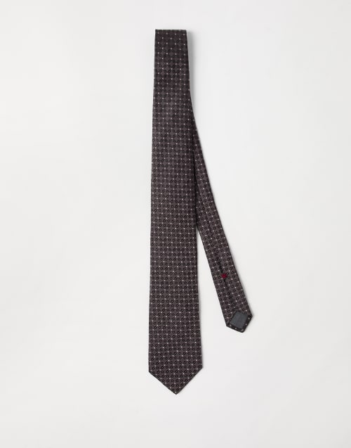 美品✨ブルネロクチネリ カシミヤ混 シルク混 ソリッドタイ ナロータイ ネクタイ 2889900000027504-1.jpg