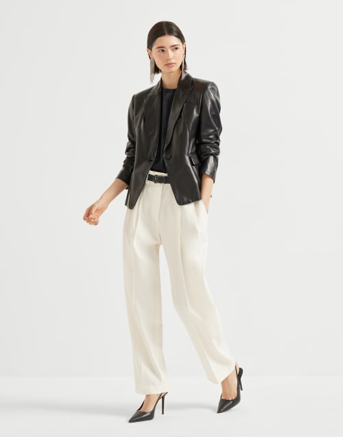 Satin T-shirt Black Woman - Brunello Cucinelli