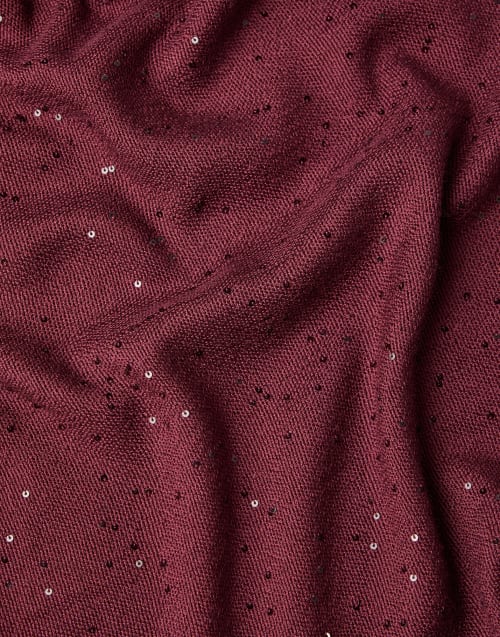 羊绒和亮丝绸料围巾 苋菜紫 女款 - Brunello Cucinelli