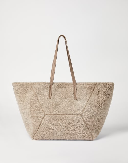 Сумка BC Duo из ширлинга Светло-Коричневый Женщина - Brunello Cucinelli