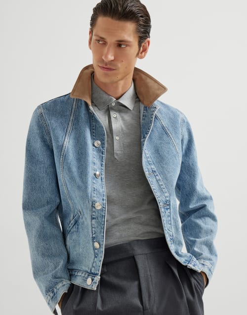 Jersey polo shirt Grey Man - Brunello Cucinelli