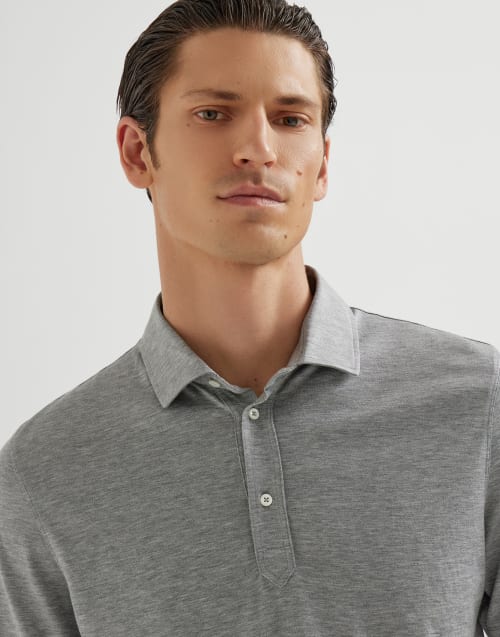 Jersey polo shirt Grey Man - Brunello Cucinelli