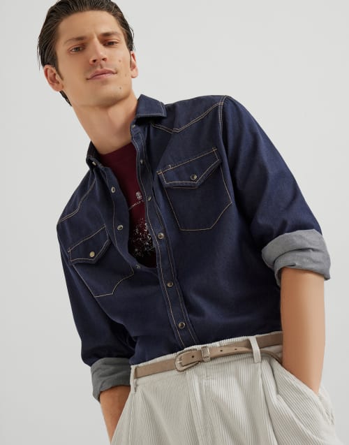 汗布T恤 苋菜紫 男款 - Brunello Cucinelli