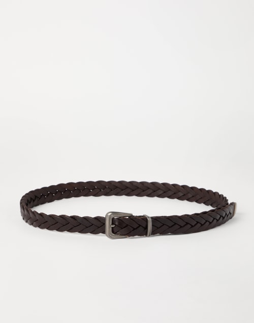 Braided belt Rust Brown Woman - Brunello Cucinelli
