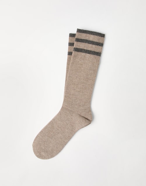 Calcetines de punto Sparkling Beige Mujer - Brunello Cucinelli