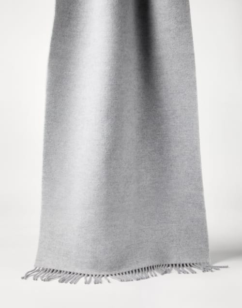 Шарф из трикотажа с капюшоном Светло-Серый Женщина - Brunello Cucinelli