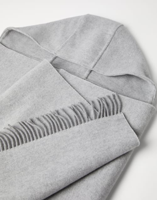 Knit scarf with hood Light Grey Woman - Brunello Cucinelli