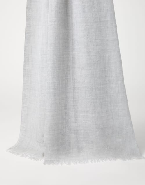 【専用】未使用　ブルネロクチネリ　カシミヤ＆ダイヤモンドシルクストール レディース 向け ライトグレー カシミヤ＆ダイヤモンドシルク
