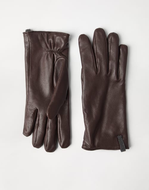 Handschuhe aus Nappaleder Rotbraun Damen - Brunello Cucinelli