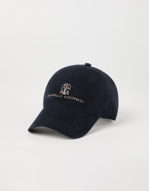 Baseball cap with embroidery Navy Blue Man - Brunello Cucinelli