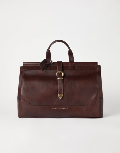 Leather bag Burgundy Man - Brunello Cucinelli