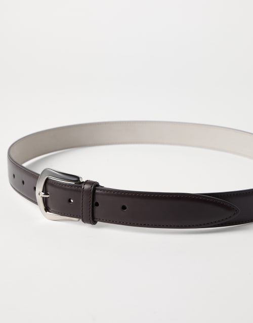 Calfskin belt Rust Brown Man - Brunello Cucinelli