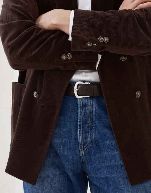 Calfskin belt Rust Brown Man - Brunello Cucinelli