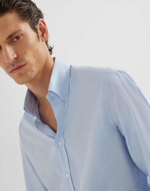 Button-down collar shirt Azure Man - Brunello Cucinelli
