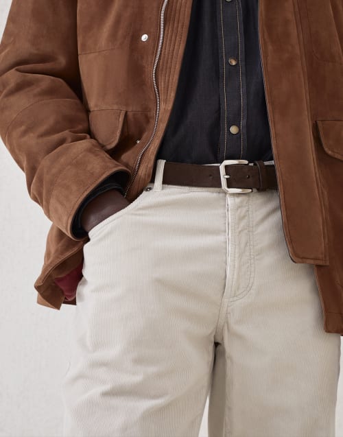 Leather belt Rust Brown Man - Brunello Cucinelli