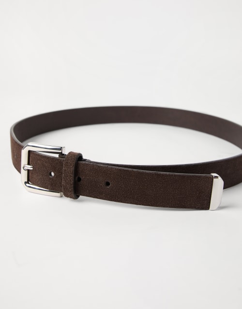 Leather belt Rust Brown Man - Brunello Cucinelli